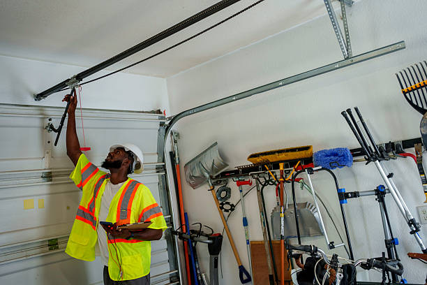 Professional Garage Door Panel Replacement technician working in Shorewood-Tower Hills-Harbert, MI